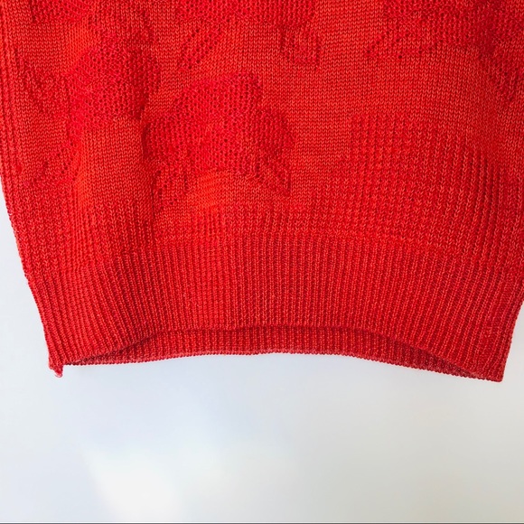 Vintage The Villager Red Knit Sleeveless Top - Picture 7 of 7